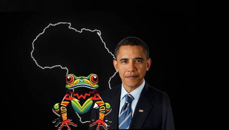 De lelijke kikker van Obama in Afrika