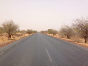Road from Bamako to Kayes in West Mali